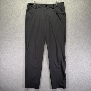 Lululemon Commission Pants Mens 36x31 Gray Woven Straight Leg Stretch Chino Golf